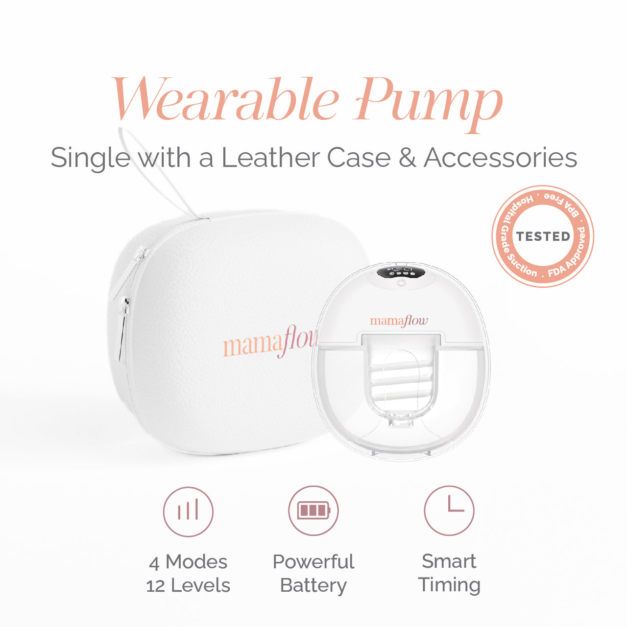 Single Wearable Breast Pump with Case